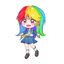 Size: 1080x1080 | Tagged: safe, artist:dash759655, derpibooru import, rainbow dash, human, child, cute, dashabetes, female, human coloration, humanized, simple background, solo, white background, younger