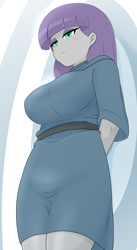 Size: 1832x3342 | Tagged: safe, artist:batipin, derpibooru import, maud pie, equestria girls, g4, breasts, looking at you, looking down, looking down at you, maud pies