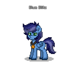 Size: 400x400 | Tagged: safe, derpibooru import, oc, oc only, oc:blueblitz, pegasus, pony, pixel art, pony town, simple background, solo, transparent background