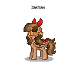 Size: 400x400 | Tagged: safe, derpibooru import, oc, oc only, oc:redbow, alicorn, pony, pony town, simple background, solo, transparent background
