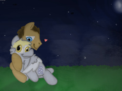 Size: 2160x1620 | Tagged: safe, artist:felixmcfurry, derpibooru import, derpy hooves, doctor whooves, earth pony, pegasus, doctorderpy, duo, duo male and female, female, male, outdoors, shipping, straight