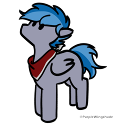 Size: 3000x3000 | Tagged: safe, artist:purple wingshade, derpibooru import, oc, oc only, oc:silver sky, pegasus, pony, bandana, cute, high res, male, simple background, stallion, transparent background