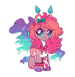 Size: 535x551 | Tagged: safe, artist:shady-bush, derpibooru import, oc, oc only, original species, chibi, female, mare, scented pony, simple background, solo, transparent background