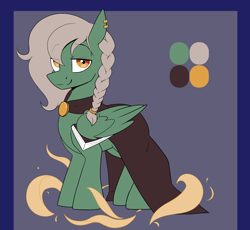Size: 3004x2760 | Tagged: safe, artist:luxsimx, derpibooru import, oc, oc only, oc:wind chill, pegasus, pony, 2022, book, braid, cloak, clothes, ear piercing, earring, jewelry, male, pegasus oc, piercing, solo, stallion