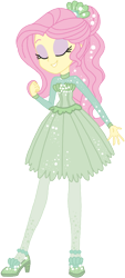 Size: 530x1171 | Tagged: safe, artist:tylerajohnson352, derpibooru import, fluttershy, human, equestria girls, g4, so much more to me, clothes, corset, dress, female, green skirt, hair ornament, high heels, my little pony equestria girls: better together, shoes, simple background, skirt, transparent background, vector
