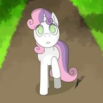 Size: 1290x1290 | Tagged: safe, artist:orderlyxchaos, sweetie belle, unicorn, female, filly, solo