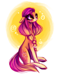 Size: 4400x5500 | Tagged: safe, artist:kamikami1234, derpibooru import, oc, oc only, oc:bloom, earth pony, pony, absurd resolution, ears, female, floppy ears, mare, not sunny starscout, simple background, sitting, solo, transparent background