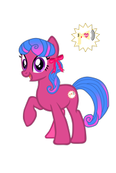 Size: 2000x3000 | Tagged: safe, artist:darkpinkmonster, artist:kinnichi, artist:user15432, derpibooru import, oc, oc only, oc:heart-loud horn, earth pony, pony, g4, base used, bow, cutie mark, earth pony oc, female, full body, gradient mane, gradient tail, hair bow, hooves, mare, open mouth, open smile, raised hoof, raised leg, simple background, smiling, solo, standing, tail, transparent background