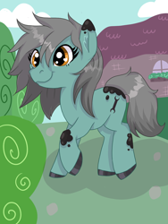 Size: 1500x2000 | Tagged: safe, artist:annuthecatgirl, derpibooru import, oc, oc only, oc:greasy spanner, pony, solo, wingding eyes