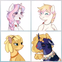 Size: 2048x2048 | Tagged: safe, artist:naawaan, derpibooru import, oc, oc only, pegasus, pony, unicorn, 2d, commission, horn, icon