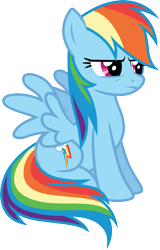Size: 3000x4683 | Tagged: safe, artist:cloudy glow, derpibooru import, rainbow dash, pegasus, pony, g4, over a barrel, .ai available, female, mare, simple background, sitting, solo, spread wings, transparent background, vector, wings