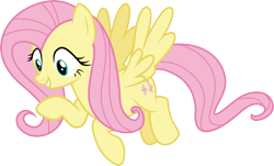 Size: 4967x3000 | Tagged: safe, artist:cloudy glow, derpibooru import, fluttershy, pegasus, pony, g4, female, flying, mare, simple background, solo, transparent background, vector