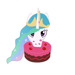 Size: 2048x2048 | Tagged: safe, derpibooru import, princess celestia, alicorn, pony, cake, cakelestia, eating, food, simple background, solo, transparent background