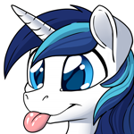 Size: 500x500 | Tagged: source needed, safe, artist:pusspuss, derpibooru import, shining armor, pony, unicorn, :p, blue mane, cute, horn, male, shining adorable, simple background, solo, stallion, tongue, tongue out, white background, white fur