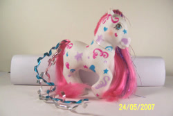 Size: 603x402 | Tagged: safe, derpibooru import, g1, 2007, birthday pony, female, irl, photo, solo, toy