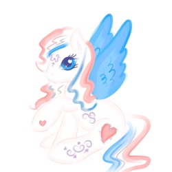 Size: 1280x1280 | Tagged: safe, artist:koalinaart, derpibooru import, star catcher, pegasus, g3, big eyes, cute, simple background, solo, white background