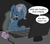Size: 1600x1411 | Tagged: safe, artist:doodledonutart, derpibooru import, trixie, pony, unicorn, g4, atg 2024, bags under eyes, computer, computer mouse, dialogue, female, headset mic, horn, keyboard, magic, mare, newbie artist training grounds, open mouth, solo, speech bubble, tech support
