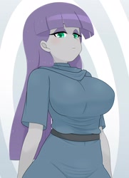 Size: 1668x2307 | Tagged: safe, artist:batipin, derpibooru import, maud pie, human, equestria girls, g4, big breasts, breasts, looking at you, maud pies