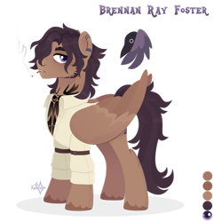 Size: 1280x1328 | Tagged: safe, artist:kabuvee, derpibooru import, oc, oc:brennan ray foster, pegasus, pony, cigarette, clothes, male, shirt, simple background, solo, stallion, transparent background