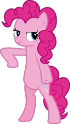 Size: 579x1024 | Tagged: safe, artist:terrebonnerobbi, derpibooru import, pinkie pie, earth pony, pony, g4, bipedal, female, fresh princess and friends' poses, fresh princess of friendship, mare, simple background, solo, transparent background