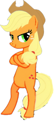 Size: 750x1662 | Tagged: safe, derpibooru import, edit, edited screencap, editor:terrebonnerobbi, screencap, applejack, earth pony, pony, g4, applejack's hat, background removed, bipedal, clothes, cowboy hat, female, fresh princess and friends' poses, fresh princess of friendship, hat, solo