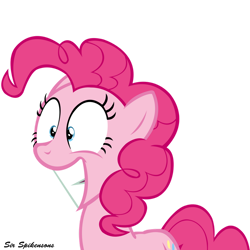 Size: 828x828 | Tagged: safe, artist:sirspikensons, derpibooru import, pinkie pie, earth pony, pony, g4, female, grin, mare, simple background, smiling, solo, transparent background, vector