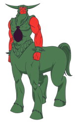 Size: 1000x1600 | Tagged: safe, artist:mlgtrap, derpibooru import, tirac, centaur, taur, g1, antagonist, armor, evil, golden eyes, male, rainbow of darkness, shackles, simple background, solo, tail, transparent background