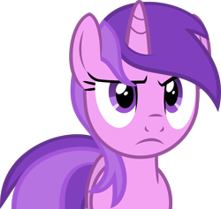 Size: 3000x2838 | Tagged: safe, artist:catachromatic, derpibooru import, amethyst star, sparkler, pony, unicorn, g4, .svg available, amethyst star is not amused, annoyed, female, frown, horn, mare, show accurate, simple background, solo, svg, transparent background, unamused, vector