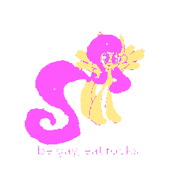 Size: 500x500 | Tagged: safe, artist:missing-elixir, derpibooru import, fluttershy, pegasus, pony, g4, animated, be gay do crimes, caption, female, frame by frame, full body, gif, image macro, looking at you, mare, meme, simple background, smiling, smiling at you, solo, spread wings, squigglevision, text, transparent background, wings