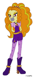 Size: 1673x3833 | Tagged: safe, derpibooru import, adagio dazzle, human, equestria girls, g4, abuse, arm behind back, gag, help me, tape, tape gag