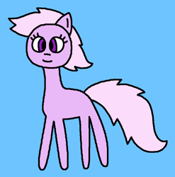 Size: 779x788 | Tagged: safe, artist:the-rainbow-nigga420, derpibooru import, lickety-split, earth pony, pony, g1, g4, 1000 hours in ms paint, blue background, closed mouth, cute, female, g1 licketybetes, g1 to g4, generation leap, low effort, mare, ms paint, paint.net, simple background, smiling, solo