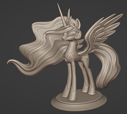 Size: 1859x1683 | Tagged: safe, artist:sunny way, derpibooru import, princess celestia, alicorn, pony, g4, 3d, 3d print, art, artwork, blender, craft, digital art, female, figurine, files, jewelry, mare, princess, regalia, sculpture, solo, wings, zbrush