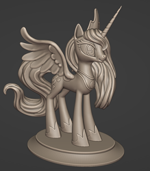 Size: 1464x1673 | Tagged: safe, artist:sunny way, derpibooru import, princess luna, alicorn, pony, g4, 3d, 3d print, art, artwork, blender, craft, digital art, female, figurine, files, filly, foal, jewelry, mare, princess, regalia, sculpture, solo, wings, woona, younger, zbrush