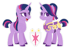 Size: 640x446 | Tagged: safe, artist:xxanimatorixx, derpibooru import, twilight sparkle, unicorn twilight, pony, unicorn, g4, alternate cutie mark, alternate design, alternate universe, colored hooves, female, hooves, horn, lidded eyes, open mouth, role reversal, sibling swap, simple background, solo, transparent background