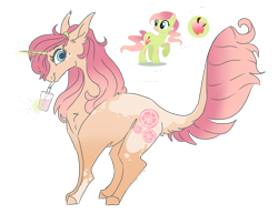 Size: 3300x2550 | Tagged: safe, artist:mellow-mare, derpibooru import, oc, oc:strawberry lemonade, pony, unicorn, female, horn, mare, simple background, solo, transparent background