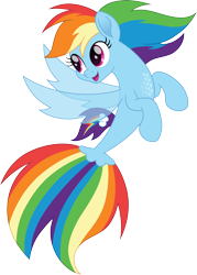 Size: 1430x2000 | Tagged: safe, artist:cloudy glow, derpibooru import, part of a set, rainbow dash, pegasus, seapony (g4), g4, cute, dashabetes, female, movie accurate, open mouth, open smile, seaponified, seapony rainbow dash, simple background, smiling, solo, species swap, transparent background