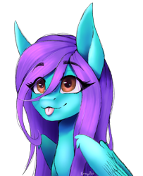 Size: 2438x3000 | Tagged: safe, artist:ermy-poo, derpibooru import, oc, oc only, oc:swing time, pegasus, :p, commissioner:dhs, simple background, solo, tongue, tongue out, transparent background