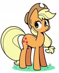 Size: 1542x1911 | Tagged: safe, artist:kindakismet, derpibooru import, applejack, earth pony, pony, g4, applejack's hat, clothes, cowboy hat, hat, simple background, solo, white background