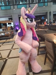 Size: 1536x2048 | Tagged: safe, artist:qtpony, derpibooru import, princess cadance, g4, fursuit, indoors, irl, photo, ponysuit, solo