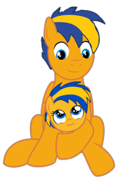 Size: 746x1071 | Tagged: safe, artist:mlpfan3991, derpibooru import, oc, oc only, oc:flare spark, oc:lightning flash, g4, father's day, female, filly, foal, male, simple background, stallion, transparent background