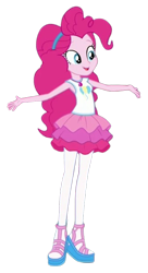 Size: 368x677 | Tagged: safe, artist:blockslikepl, derpibooru import, edit, edited screencap, screencap, pinkie pie, human, equestria girls, g4, background removed, clothes, female, low quality, not a vector, simple background, slender, solo, spread arms, tanktop, thin, transparent background