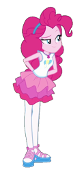 Size: 308x625 | Tagged: safe, artist:blockslikepl, derpibooru import, pinkie pie, human, equestria girls, g4, clothes, female, hand behind back, solo