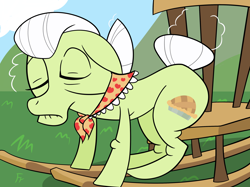 Size: 2802x2100 | Tagged: safe, artist:frownfactory, derpibooru import, granny smith, earth pony, g4, female, rocking chair, sleeping, solo