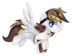 Size: 2500x1900 | Tagged: safe, artist:drawntildawn, derpibooru import, oc, oc only, oc:ruffian, pegasus, pony, clothes, female, flying, goggles, jacket, looking at you, simple background, solo, spread wings, transparent background, wings