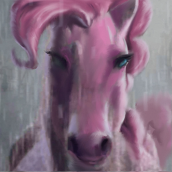 Size: 623x623 | Tagged: safe, derpibooru import, edit, pinkie pie, horse, hoers, irl, irl horse, looking at you, meme, photo, rain