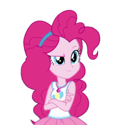 Size: 666x726 | Tagged: safe, artist:blockslikepl, derpibooru import, edit, edited screencap, screencap, pinkie pie, human, equestria girls, g4, female, not a vector, simple background, solo, transparent background