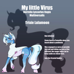 Size: 2000x2000 | Tagged: safe, artist:oneiria-fylakas, derpibooru import, trixie, pony, g4, infection au, solo