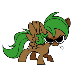 Size: 3000x3000 | Tagged: safe, artist:neonishe, derpibooru import, oc, oc only, oc:peatmoss, pegasus, pony, angry, cute, simple background, solo, transparent background