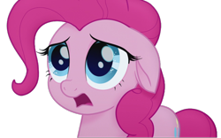 Size: 1280x800 | Tagged: safe, derpibooru import, edit, edited screencap, editor:dracoawesomeness, screencap, pinkie feather, pinkie pie, earth pony, g4, my little pony: the movie, adorable face, betrayed, cute, diapinkes, distraught, female, heartbreak