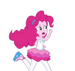 Size: 754x720 | Tagged: safe, artist:blockslikepl, derpibooru import, edit, edited screencap, screencap, pinkie pie, human, equestria girls, g4, background removed, female, not a vector, running, simple background, solo, transparent background